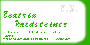 beatrix waldsteiner business card